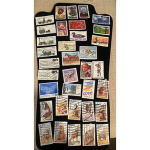 U. S. Postage Stamps 22 cents Cancelled Stamps Set of 35